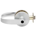 Falcon Grade 2 Cylindrical Lock, Entry Function, Less Cylinder, Quantum Lever, Standard Rose, Satin Chrome B501LD Q 626